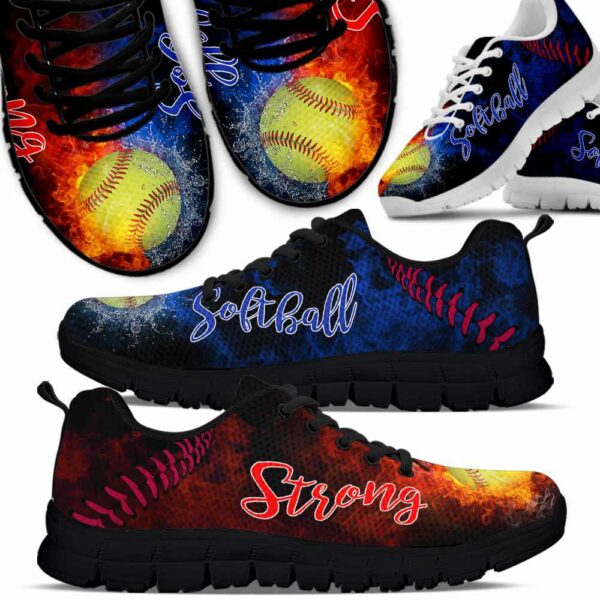 SS-U-Hobb-S-Sbal-220610NA10 @ Softball Strong-Softball Strong Fire Water Sneakers