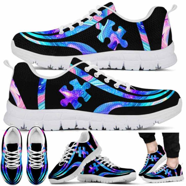 SS-U-Awa-PGL-Autism-220610NA10 @ Autism Purple Galaxy Lin-Autism Puzzle Line Galaxy Sneakers