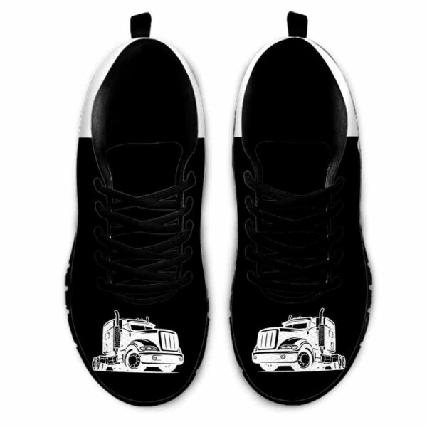 SS-U-Job-BC-Tker-220610NA10 @ Trucker BW Cloud-Truck Driver Cloud Black White Heartbeat Sneakers