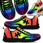 SS-U-Awa-PL-Autism-220610NA10 @ Autism Puzzle Lin-Autism Puzzle Rainbow Colors Sneakers