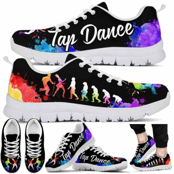 SS-U-Hobb-W-Tdce-220610NA10 @ Tap Dance Watercolor-Tap Dance Watercolor Heartbeat Sneakers