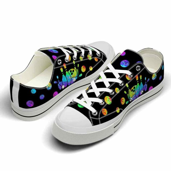 LTS-U-Hobb-WB-Bwl-220608VY10 @ Bowling Watercolor Balls-Bowling Watercolor Balls Low Top Shoes