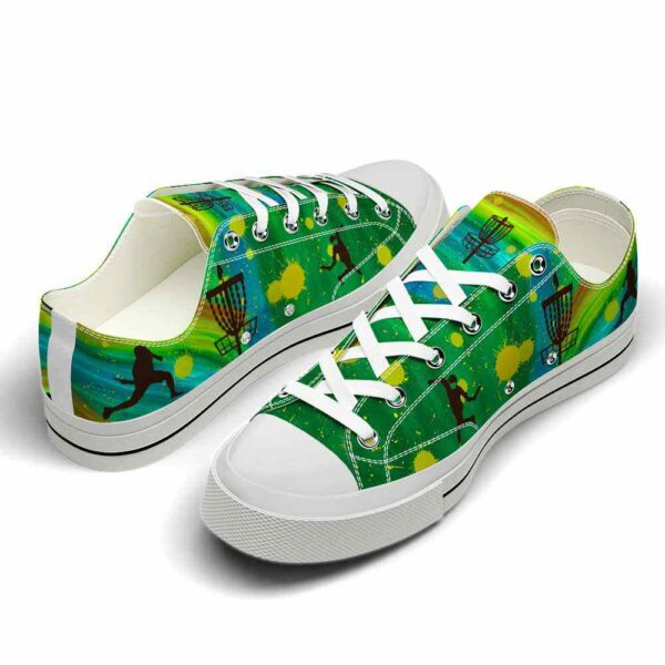 LTS-U-Hobb-GW-Dgof-220608VY10 @ Disc Golf Green Watercolor-Disc Golf Green Watercolor Low Top Shoes