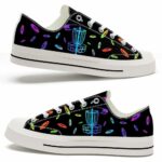 LTS-U-Hobb-WP-Dgof-220608VY10 @ Disc Golf Watercolor Pattern-Disc Golf Watercolor Pattern Low Top Shoes
