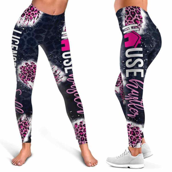 LEGG-W-Job-LHH-Relt-220218VY11 @ Realtor Leopard House Hustler-Realtor Pink Leopard House Hustler Leggings
