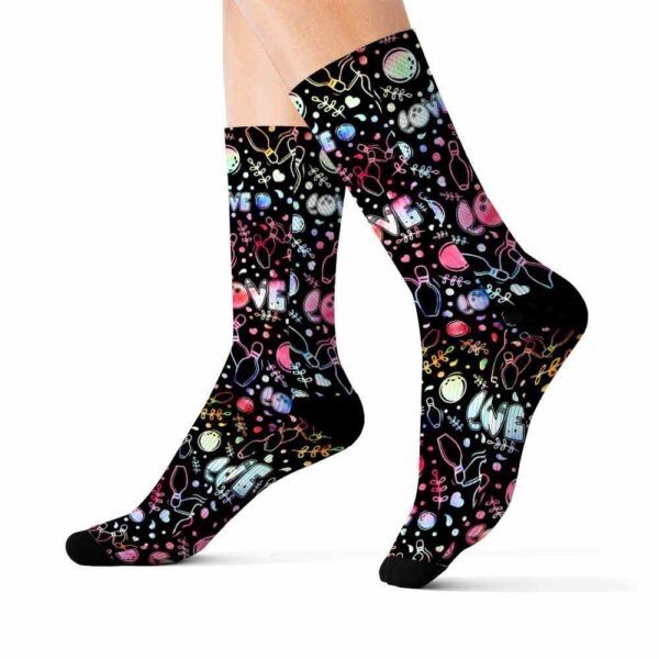 SOCK-U-Hobb-TDL-Bwl-220310VY11 @ Bowling Tie Dye Love-Bowling Tie Dye Love Socks