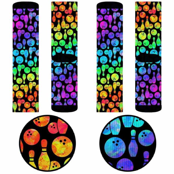 SOCK-U-Hobb-WP-Bwl-220608VY10 @ Bowling Watercolor Pattern-Bowling Watercolor Pattern Socks