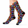 SOCK-U-Hobb-CP-Bwl-220608VY10 @ Bowling Colorful Pattern-Bowling Retro Colorful Pattern Socks