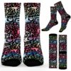 SOCK-U-Job-TDP-Dgrm-220608VY10 @ Dog Groomer Tie Dye Pattern-Dog Groomer Tie Dye Pattern Socks