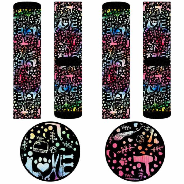 SOCK-U-Job-TDP-Dgrm-220608VY10 @ Dog Groomer Tie Dye Pattern-Dog Groomer Tie Dye Pattern Socks