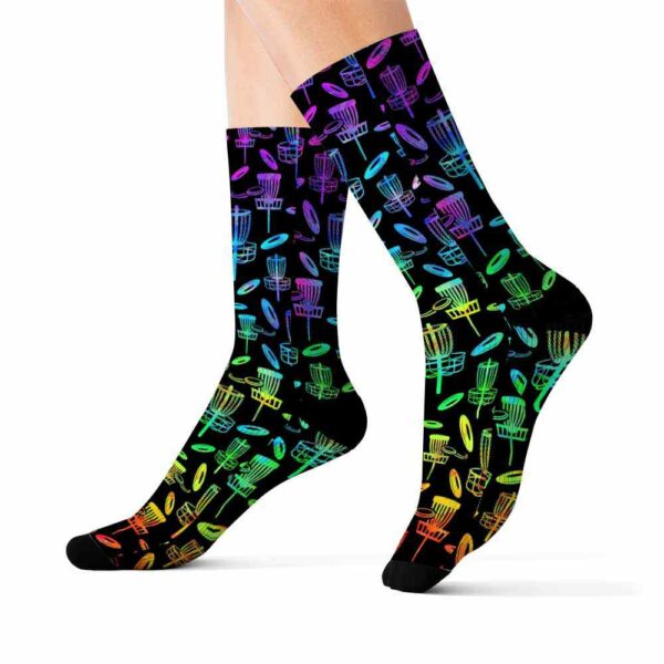 SOCK-U-Hobb-CP-Dgof-220608VY10 @ Disc Golf Colorful Pattern-Disc Golf Colorful Pattern Socks