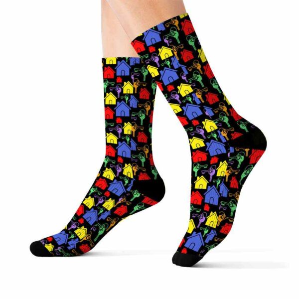 SOCK-U-Job-CP-Relt-211217NA11 @ Realtor Colorful Pattern-Realtor Retro Colorful Pattern Socks