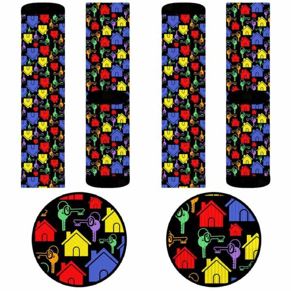 SOCK-U-Job-CP-Relt-211217NA11 @ Realtor Colorful Pattern-Realtor Retro Colorful Pattern Socks