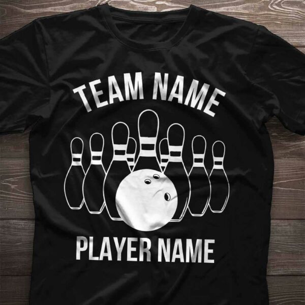 TS-U-Hobb-PN-Bwl-220608VY10 @ Bowling Player Name-Bowling Custom Team Name Player Name T-Shirt