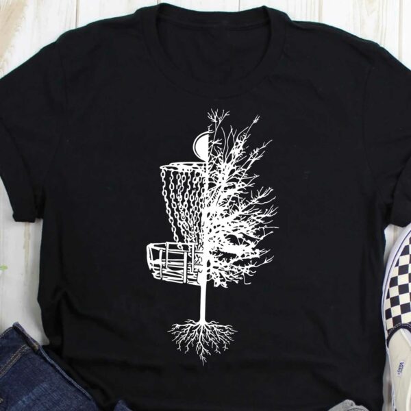 TS-U-Hobb-TF-Dgof-220608VY10 @ Disc Golf Tree Frisbee-Disc Golf Frisbee Tree T-Shirt