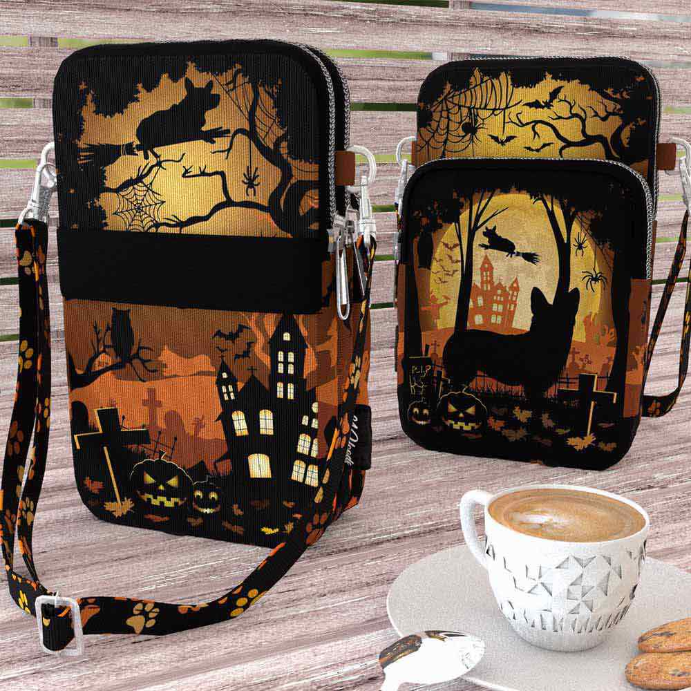 Silhouette Halloween Crossbody Bag 84Hoods© Personalized Shoes