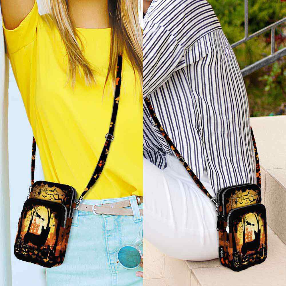 Silhouette Halloween Crossbody Bag 84Hoods© Personalized Shoes