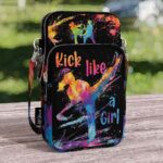 CB-U-Hobb-KLAG-Krte-220908VY10 @ Karate Kick Like A Girl-Karate Watercolor Kick Like A Girl Crossbody Bag
