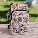 CB-U-Nur-CSRG-Nur-220920VY10 @ Nurse Coffee Scrubs Rubber Gloves-Nurse Leopard Coffee Scrubs Rubbler Gloves Crossbody Bag