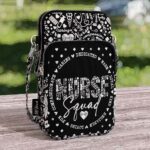 CB-U-Nur-MTT-Nur-220912NA11 @ Nurse Medical Tools Text 2-Nurse Nurse Squad Tools Pattern White Crossbody Bag