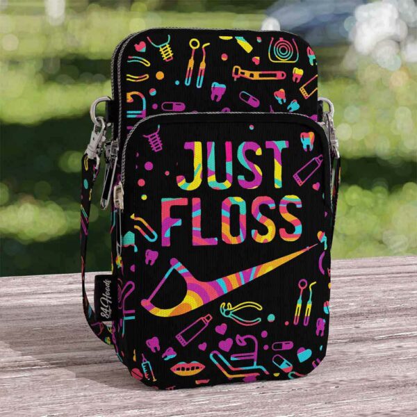 Dentist Just Floss Colorful Crossbody Bag 84Hoods© Personalized Shoes