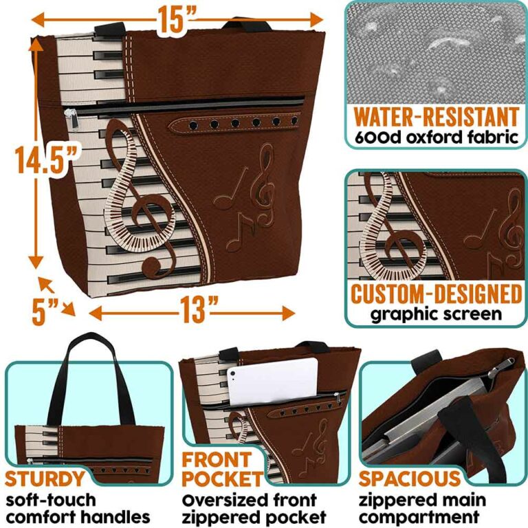 Leather Piano Tote-bag