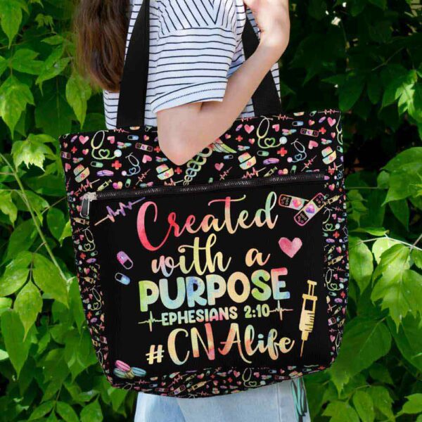 T3-U-Nur-CWAP-CNA-221205VY10 @ Cna Created With A Purpose-Cna Created With A Purpose Tote Bag