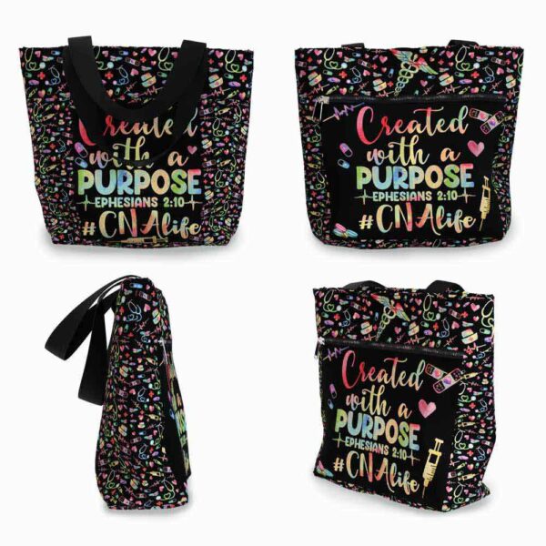 T3-U-Nur-CWAP-CNA-221205VY10 @ Cna Created With A Purpose-Cna Created With A Purpose Tote Bag