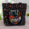 T3-U-Job-MTT-Tcer-230322VY10 @ Teacher Made To Teach-Teacher Heart Made To Teach Tote Bag