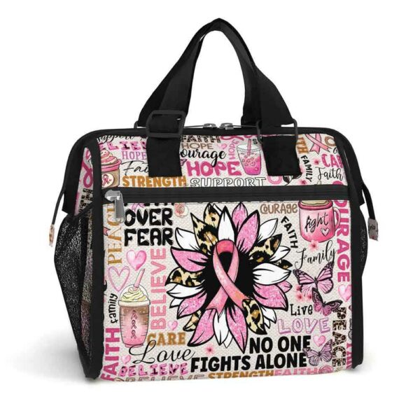 LB-U-Awa-T-BreCan-230818NA10 @ Breast Cancer Typo-Breast Cancer Awareness Support Lunch Bag