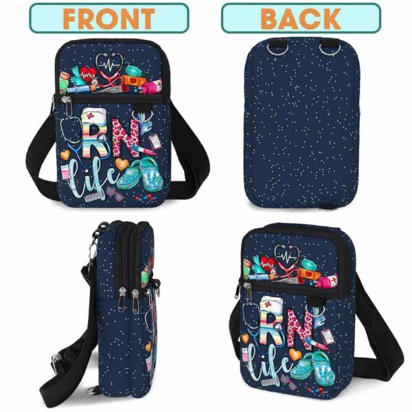 CB-U-Nur-CL-RN-231014VY10 @ RN Crocs Life-Registered Nurse Rn Life Stuffs Crossbody Bag