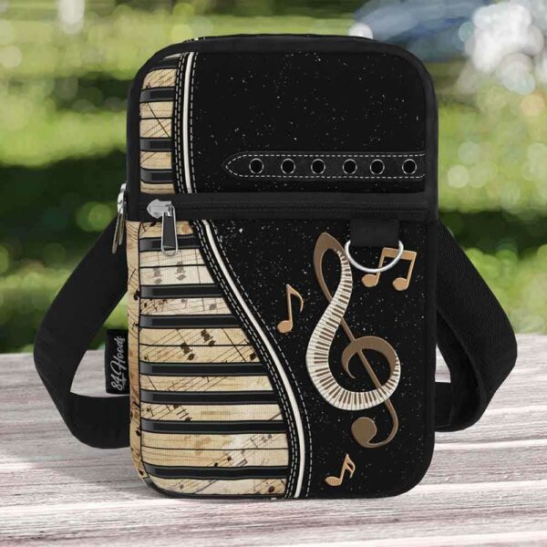 CB-U-Hobb-MS-Pian-230518VY10 @ Piano Music Sheet-Piano Vintage Music Sheet Crossbody Bag