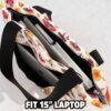 T3-U-Hobb-SF-Mrom-240131NA10 @ Mushroom Sketchy Flowers-Mushroom Flower Pattern Tote Bag