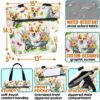 T3-U-Dog-PF-Corgi-230711NA11 @ Corgi Pattern Flowers-Corgi Flower Garden Tote Bag