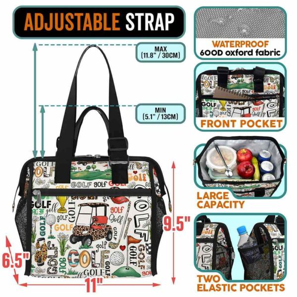 LB-U-Hobb-T-Golf-240326NA10 @ Golf Typo-Golf Love Lunch Bag