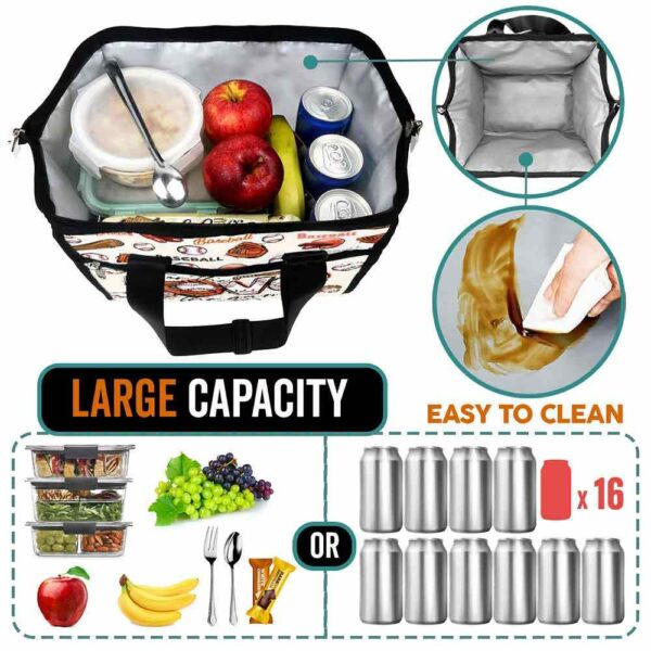 LB-U-Hobb-D-Bball-240326NA10 @ Baseball Defenses-Baseball For The Love Of The Game Lunch Bag