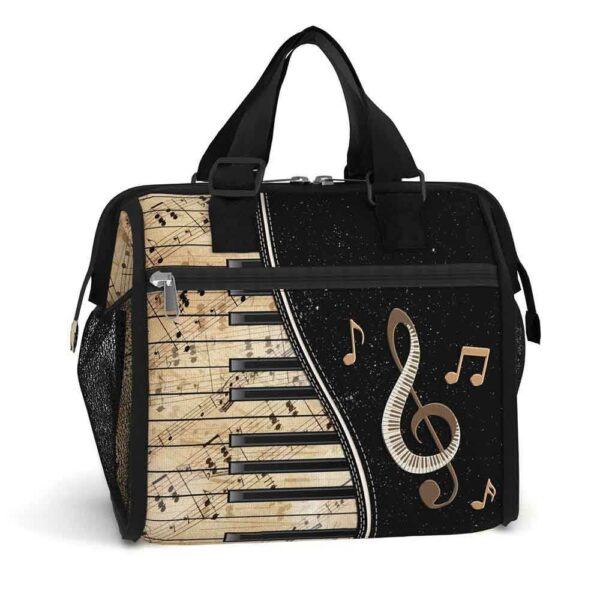 LB-U-Hobb-MS-Pian-240326VY10 @ Piano Music Sheet-Piano Vintage Music Sheet Lunch Bag