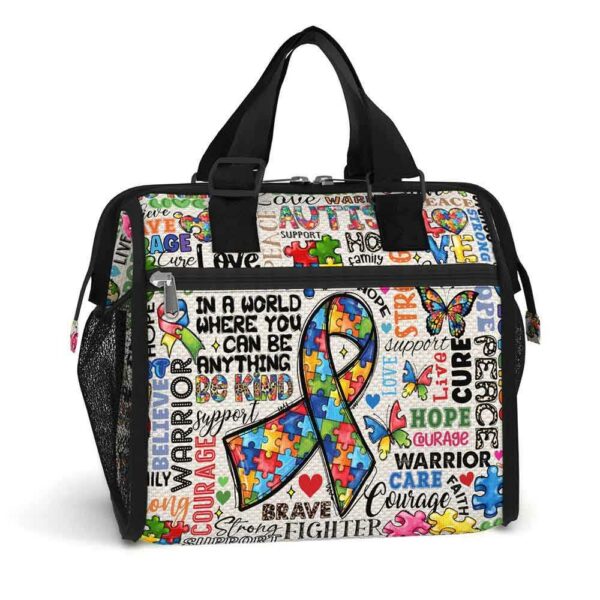 LB-U-Awa-T-Autism-240326NA10 @ Autism Typo-Autism Typography Lunch Bag