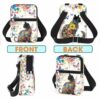CB-U-Ani-FP2-Cat-240131NA10 @ Cat Flower Patterm-Cat Flower Pattern Crossbody Bag