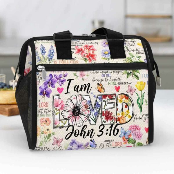 LB-U-Hobb-KS-God-240914NA10 @ god KJV Sciptures-God Christian Faith I Am Loved Lunch Bag