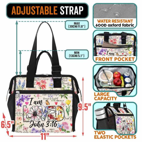 LB-U-Hobb-KS-God-240914NA10 @ god KJV Sciptures-God Christian Faith I Am Loved Lunch Bag