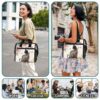 LB-U-Ani-FP2-Cat-240926NA10 @ cat Flowers Pattern 2-Cat Flower Pattern Lunch Bag