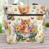 T3-U-Ani-FG2-Cat-240131NA10 @ Cat Flowers Garden 2-Cat Flower Garden Tote Bag