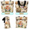 T3-U-Ani-FG2-Cat-240131NA10 @ Cat Flowers Garden 2-Cat Flower Garden Tote Bag