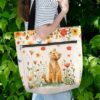 T3-U-Ani-FG3-Cat-240131NA10 @ Cat Flowers Garden 3-Cat Flower And Butterlies Tote Bag