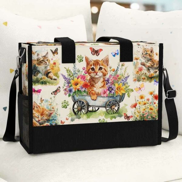 T5-U-Ani-FG2-Cat-240618NA10 @ Cat Flowers Garden 2-Cat Flower Garden Tote Bag
