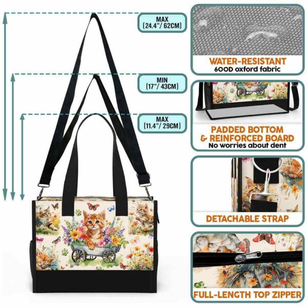 T5-U-Ani-FG2-Cat-240618NA10 @ Cat Flowers Garden 2-Cat Flower Garden Tote Bag