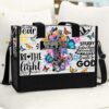 T5-U-Hobb-FFB-God-240424NA10 @ God Faith Flower Butterfly-God Christian Faith Butterfly Tote Bag