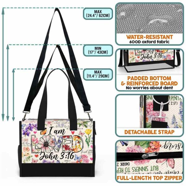 T5-U-Hobb-KS-God-240424NA10 @ God KJV Sciptures-God Christian Faith I Am Loved Tote Bag