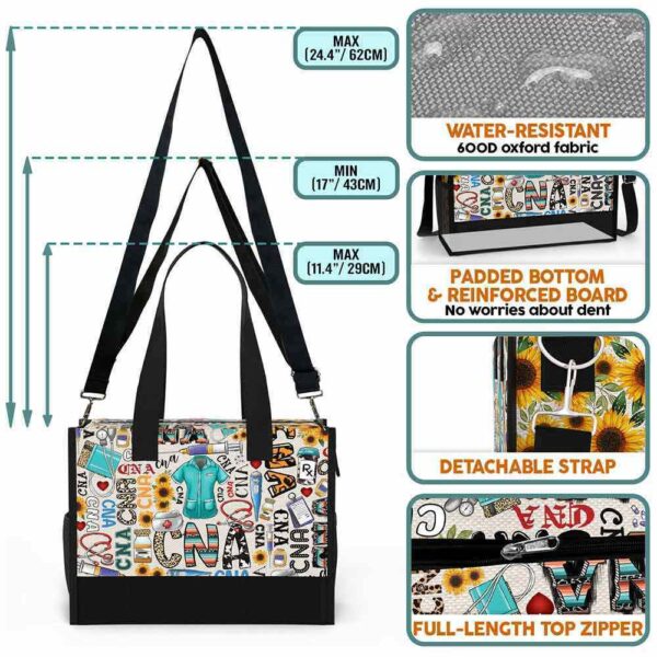 T5-U-Nur-T-CNA-240913NA10 @ cna Typo-Cna Sunflower Typography Tote Bag